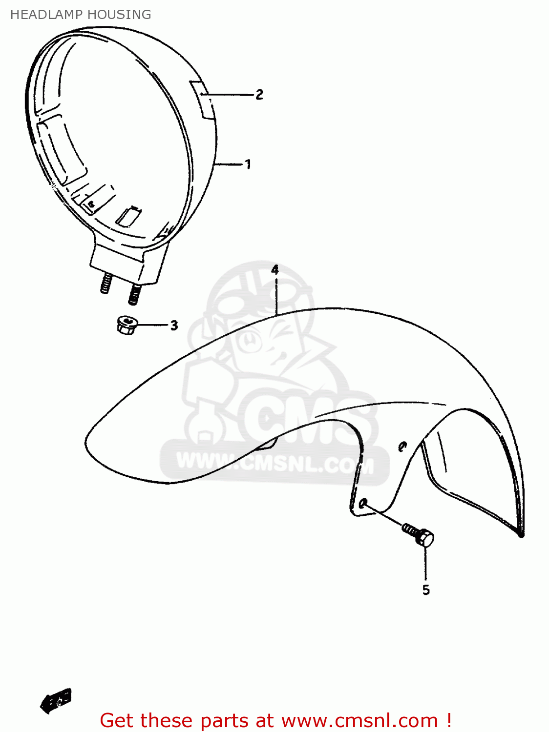 HEADLAMP HOUSING VS600GLF 1996 (T) FRANCE (E04)