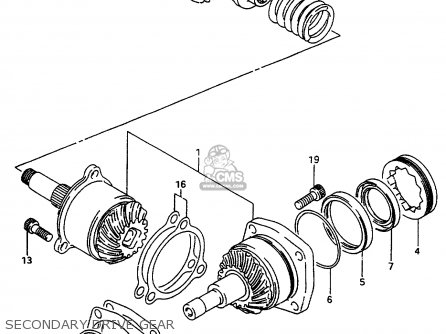 SECONDARY DRIVE GEAR - VS600GLF 1996 (T) FRANCE (E04)