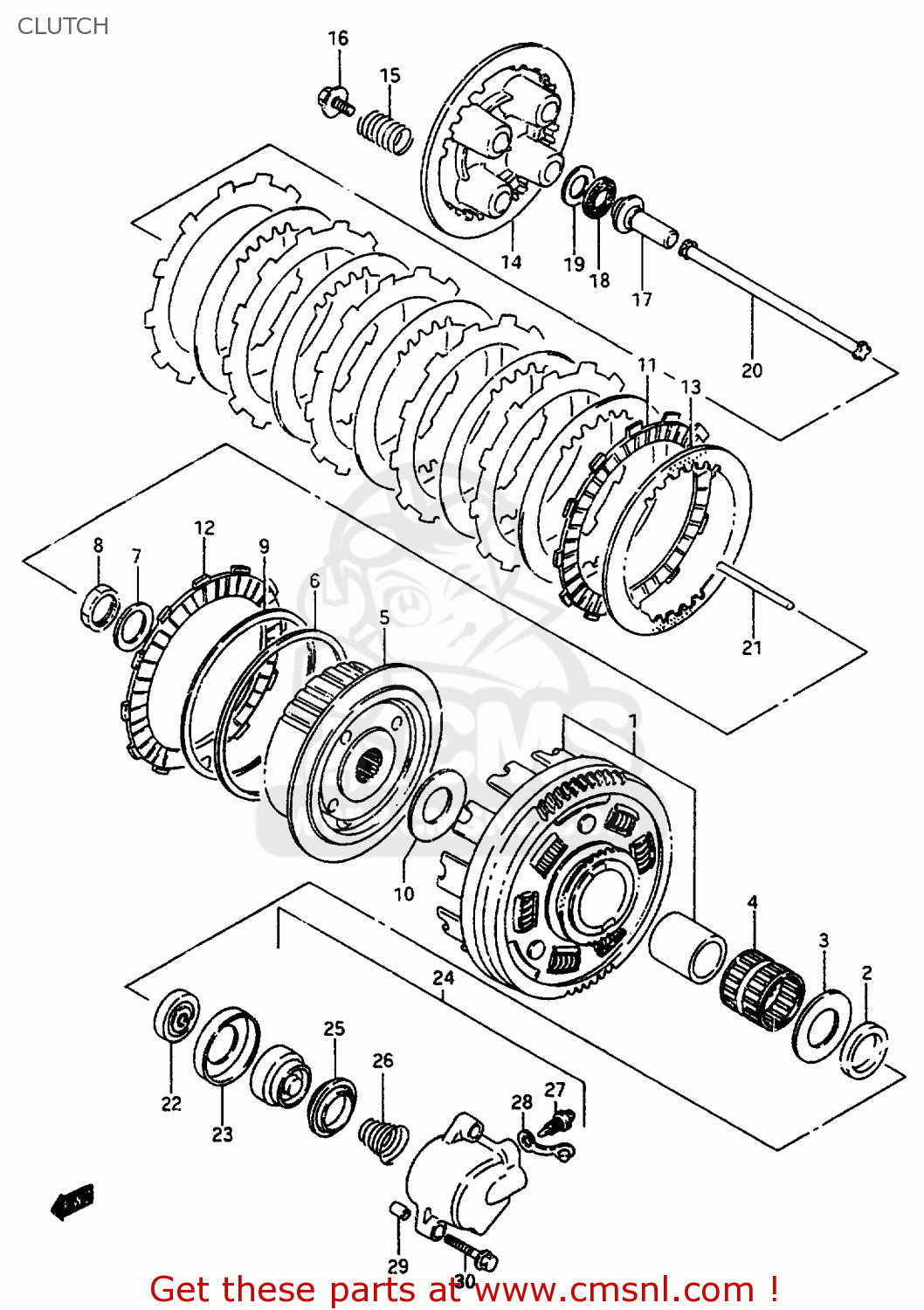 CLUTCH VS600GLF 1997 (V) ITALY (E34)