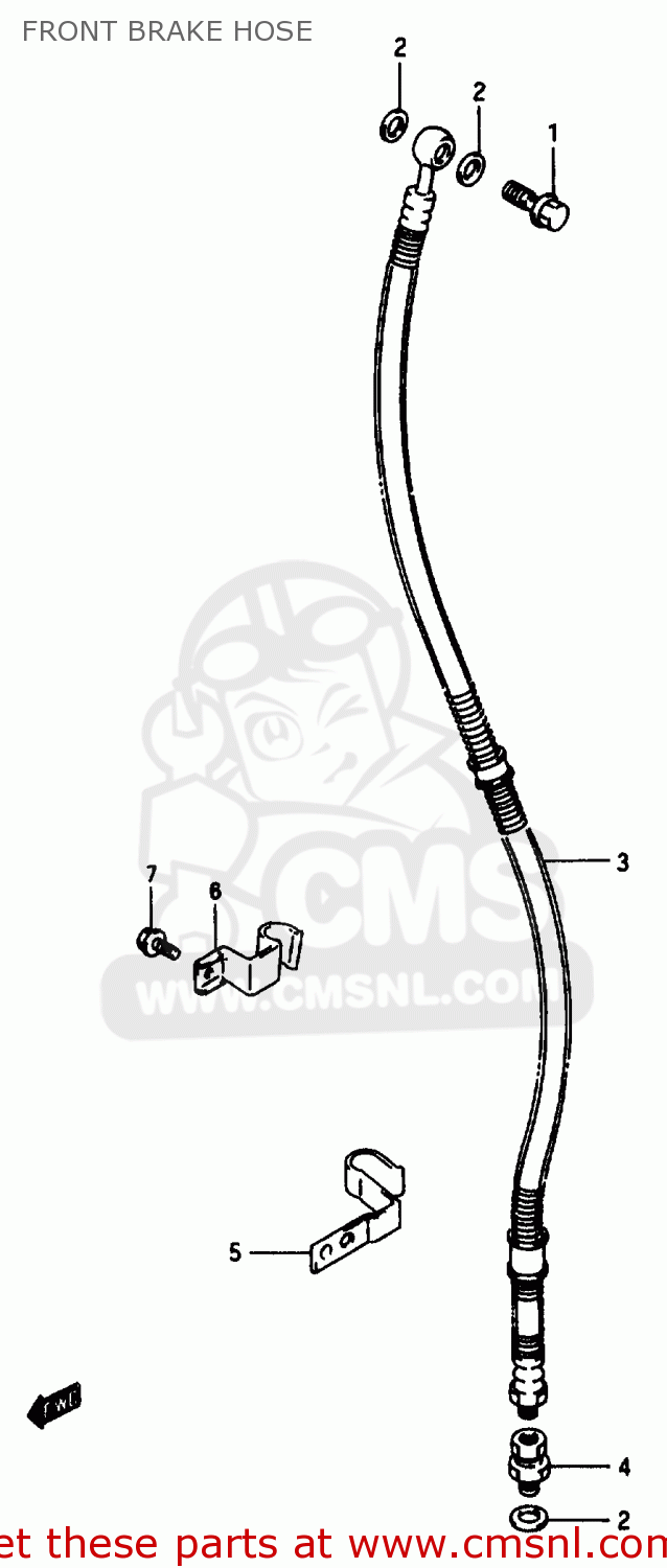 FRONT BRAKE HOSE VS600GLF 1997 (V) ITALY (E34)