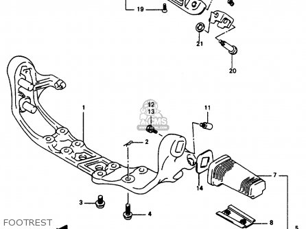 FOOTREST - VS600GLF 1997 (V) ITALY (E34)