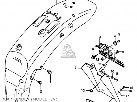REAR FENDER (MODEL T/V) - VS600GLF 1997 (V) ITALY (E34)