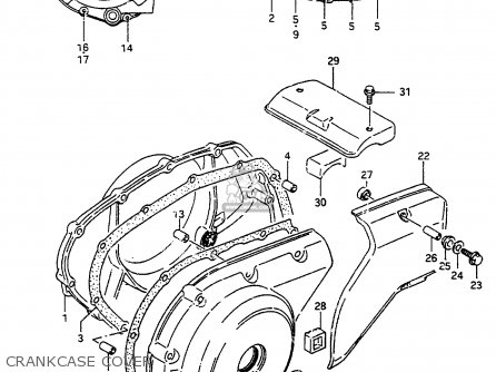 CRANKCASE COVER - VS600GLF 1997 (V) ITALY (E34)