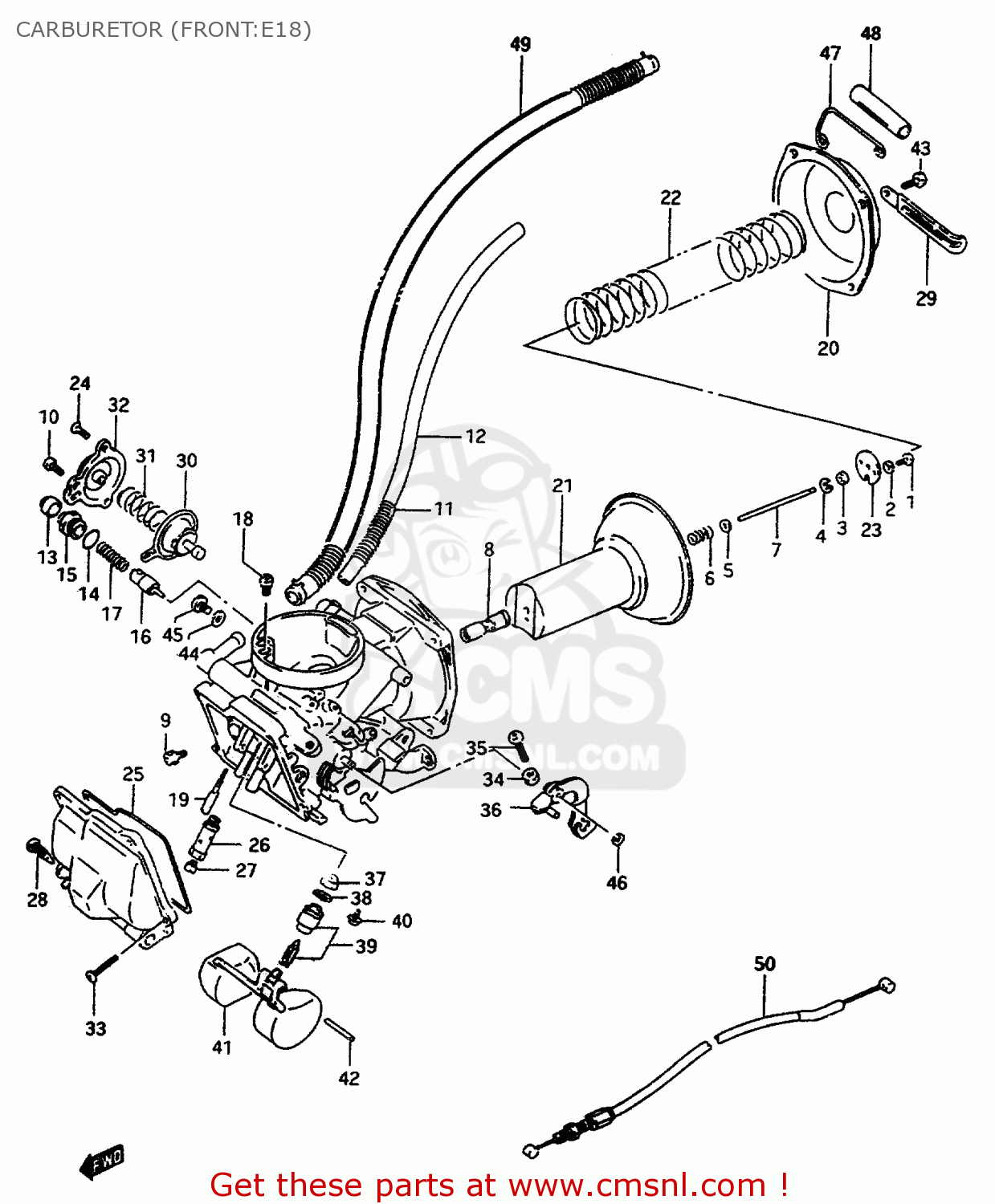 CARBURETOR (FRONT:E18) VS600GLU 1995 (S) GERMANY (E22)