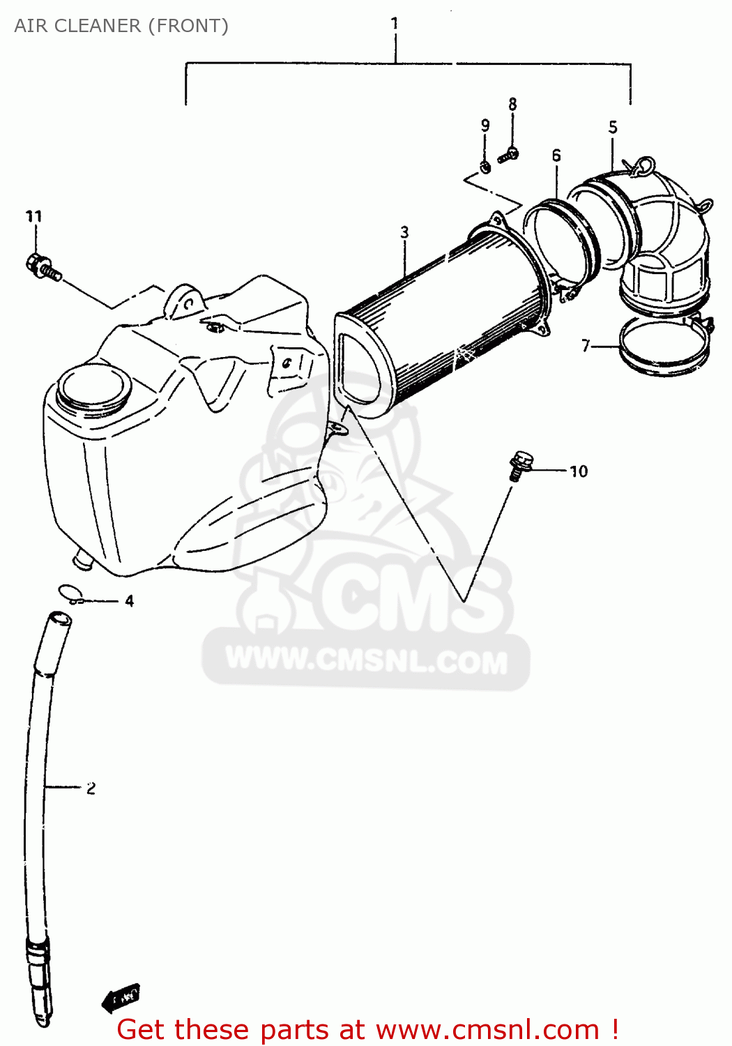 AIR CLEANER (FRONT) VS600GLU 1995 (S) GERMANY (E22)