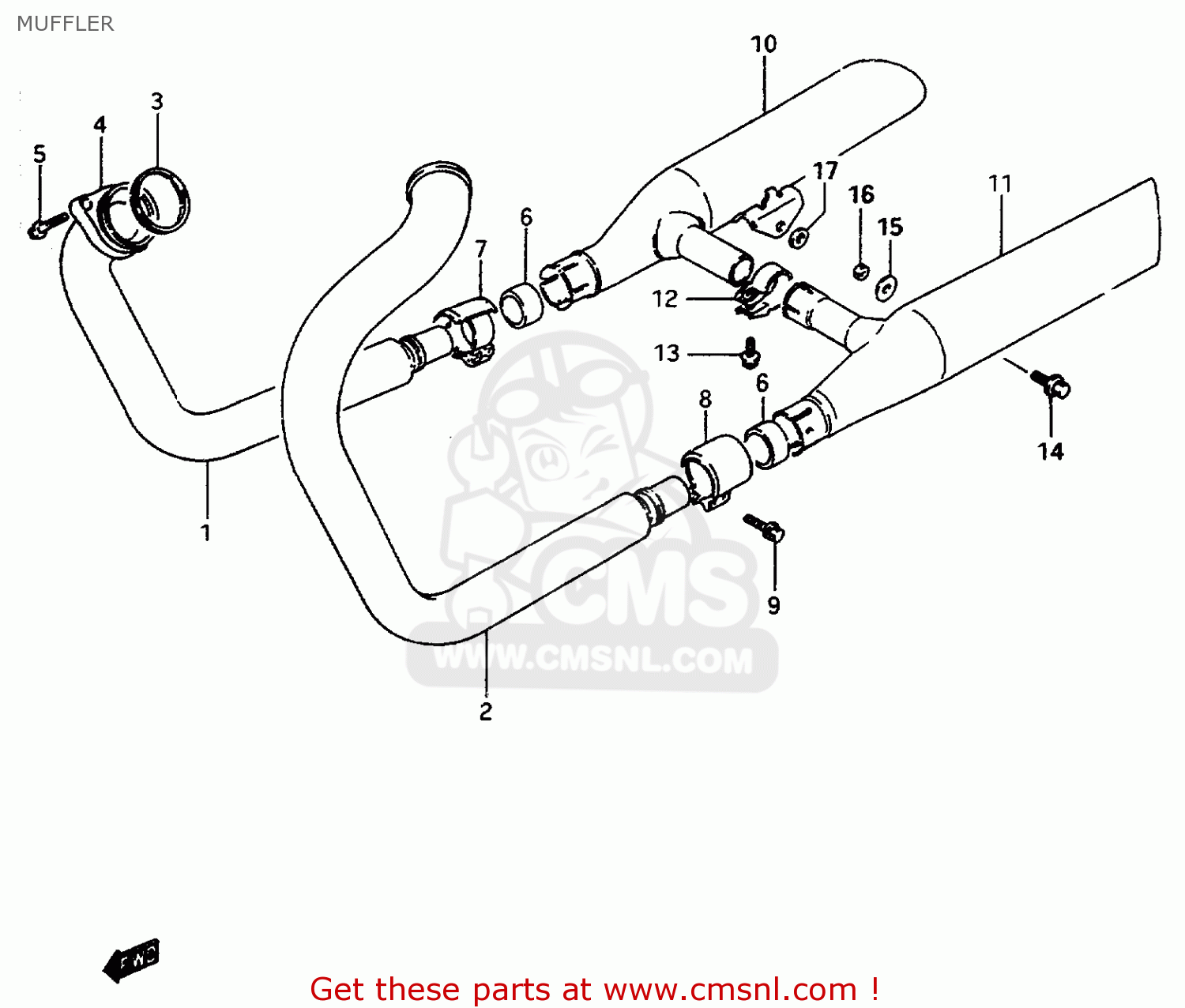 MUFFLER VS600GLU 1995 (S) GERMANY (E22)