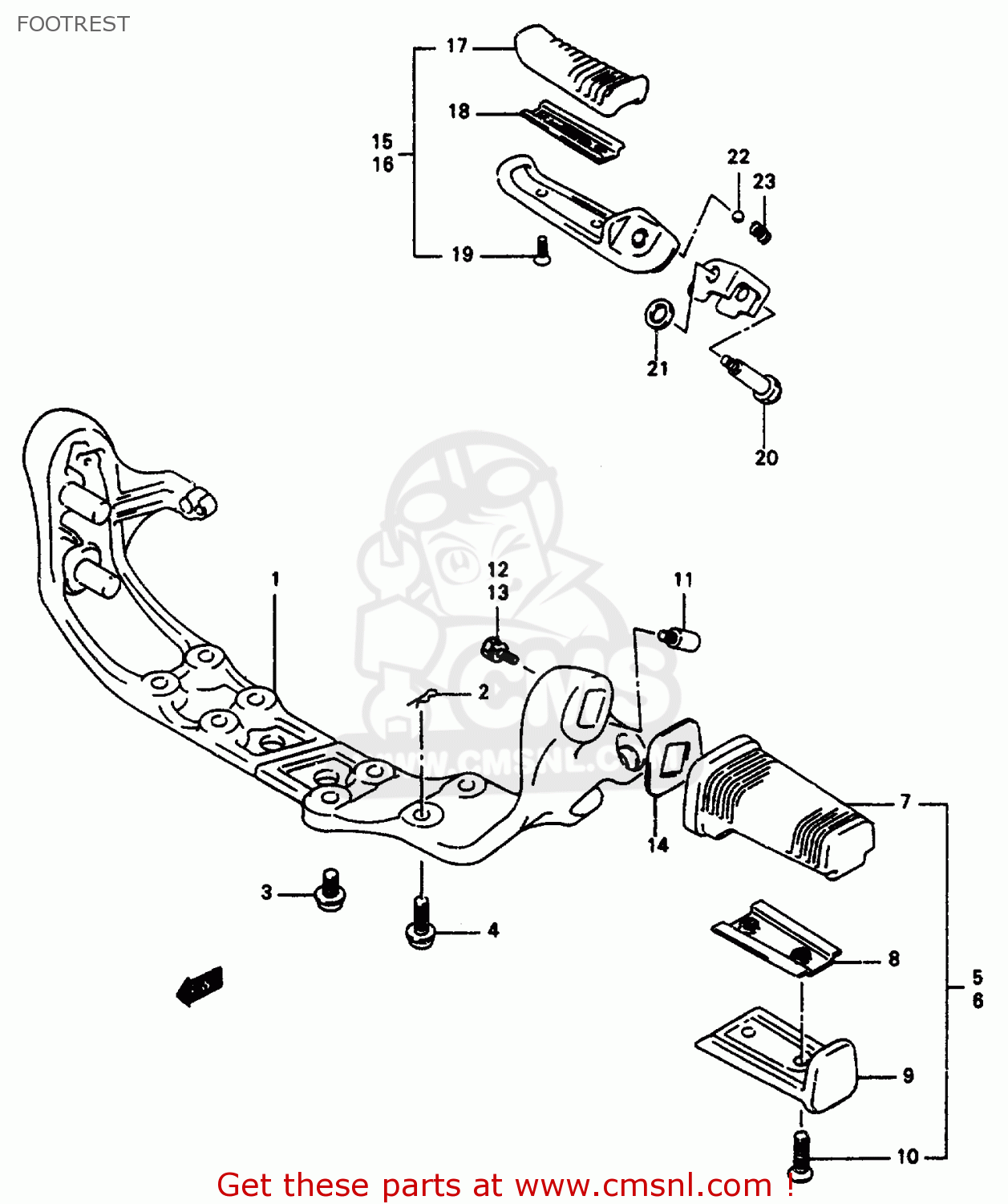 FOOTREST VS600GLU 1995 (S) GERMANY (E22)