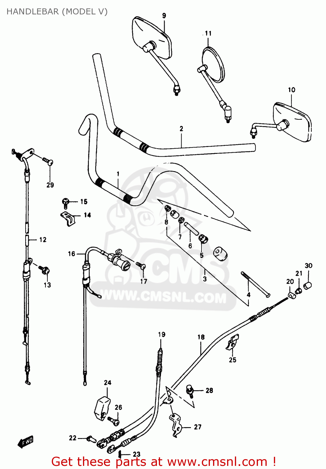 HANDLEBAR (MODEL V) VS600GLU 1995 (S) GERMANY (E22)