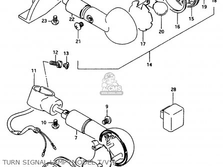 TURN SIGNAL LAMP (MODEL T/V) - VS600GLU 1995 (S) GERMANY (E22)
