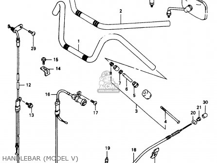 HANDLEBAR (MODEL V) - VS600GLU 1995 (S) GERMANY (E22)