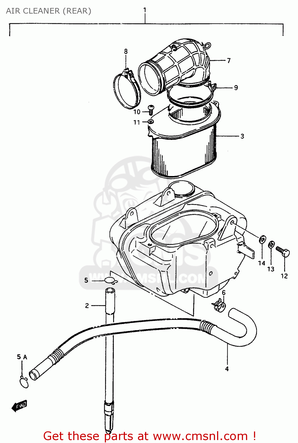 AIR CLEANER (REAR) VS600GLU 1996 (T) GERMANY (E22)