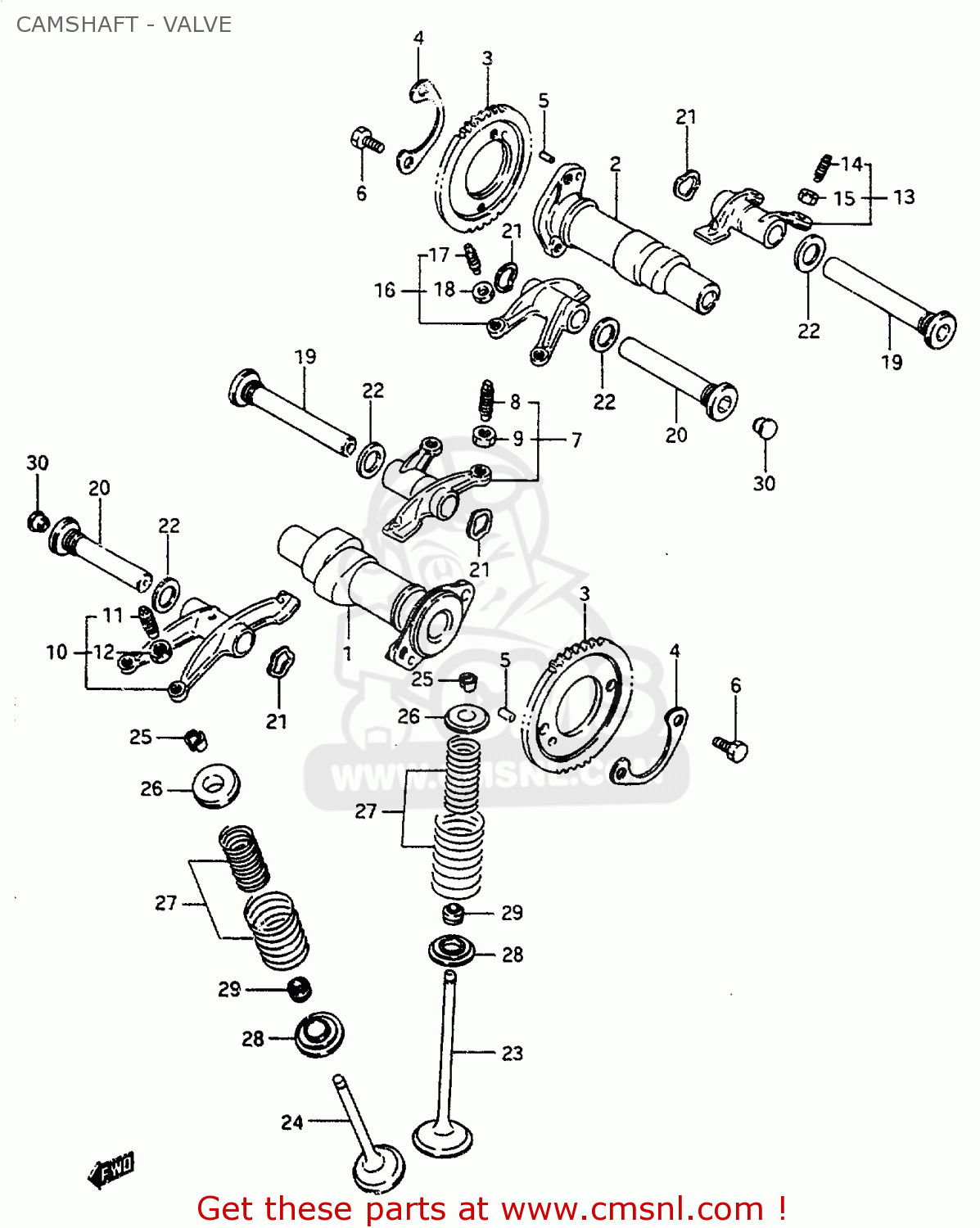 CAMSHAFT - VALVE VS600GLU 1996 (T) GERMANY (E22)