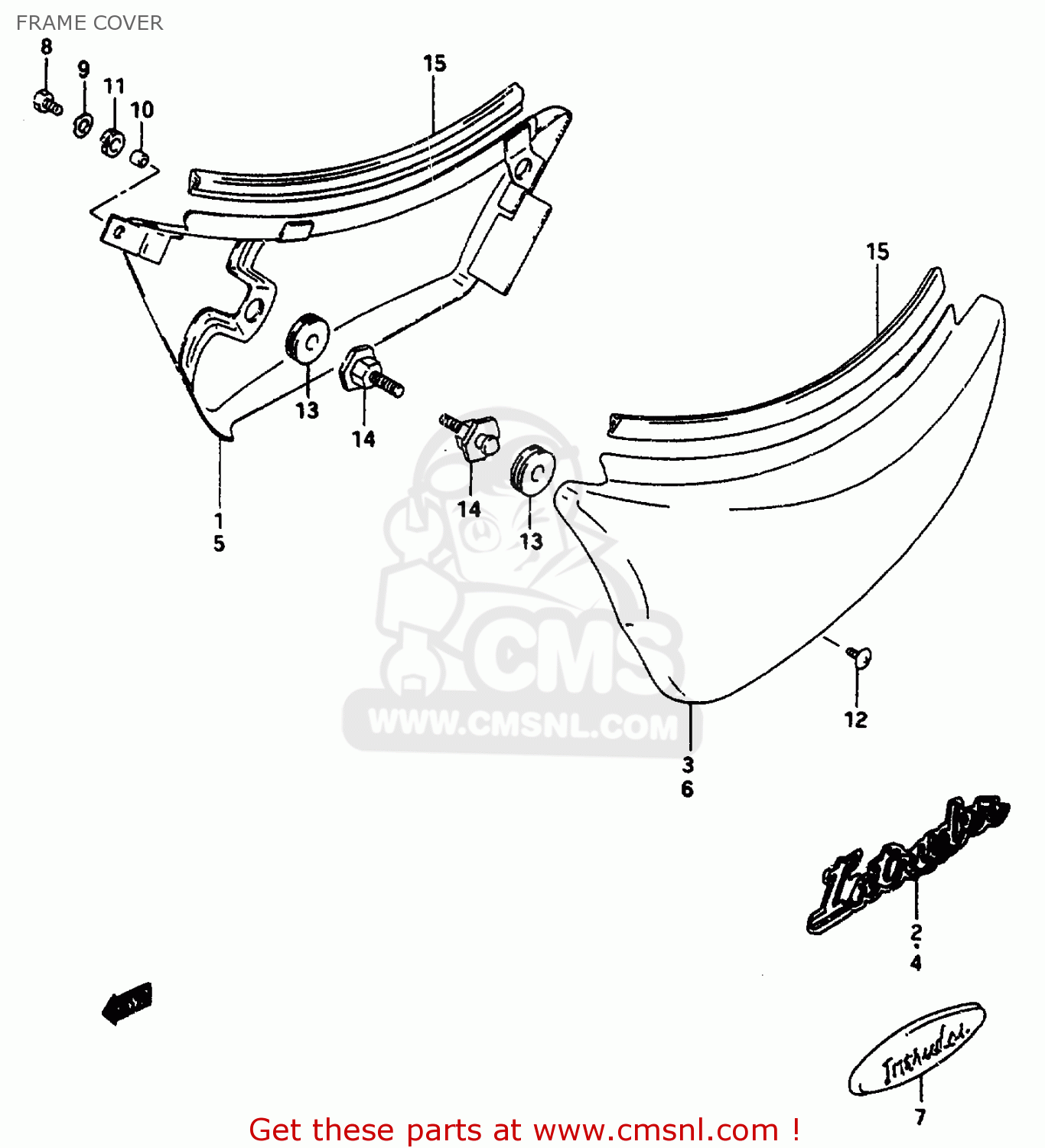 FRAME COVER VS600GLU 1997 (V) GERMANY (E22)