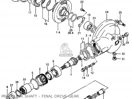 PROPELLER SHAFT - FINAL DRIVE GEAR - VS600GLU 1997 (V) GERMANY (E22)