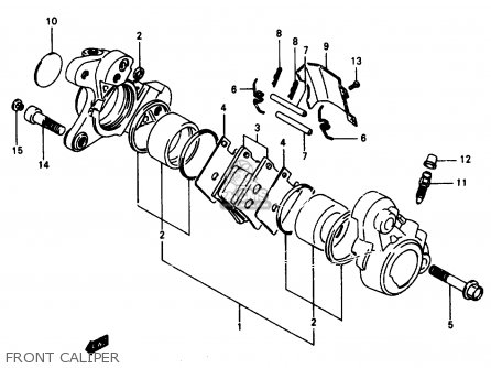 FRONT CALIPER - VS600GLU 1997 (V) GERMANY (E22)