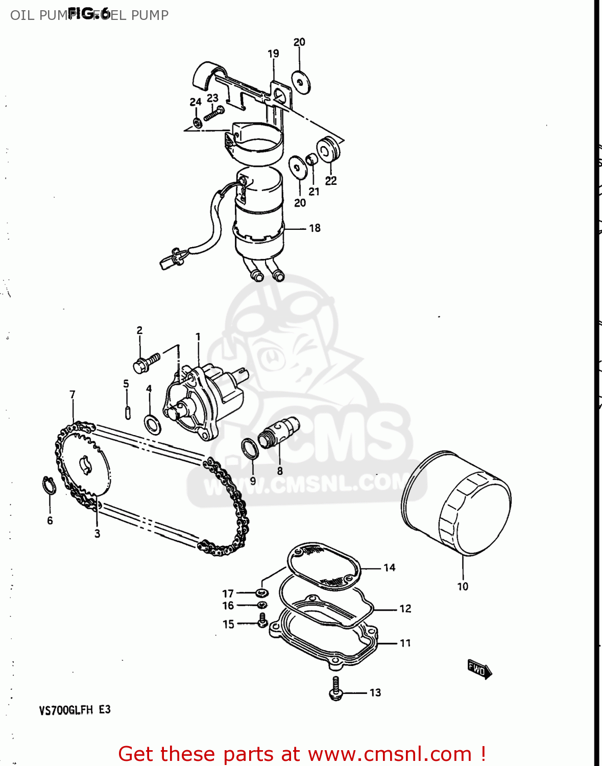OIL PUMP - FUEL PUMP VS700GLEF INTRUDER 1986 (G) USA (E03)