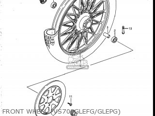 FRONT WHEEL (VS700GLEFG/GLEPG) - VS700GLEF INTRUDER 1986 (G) USA (E03)