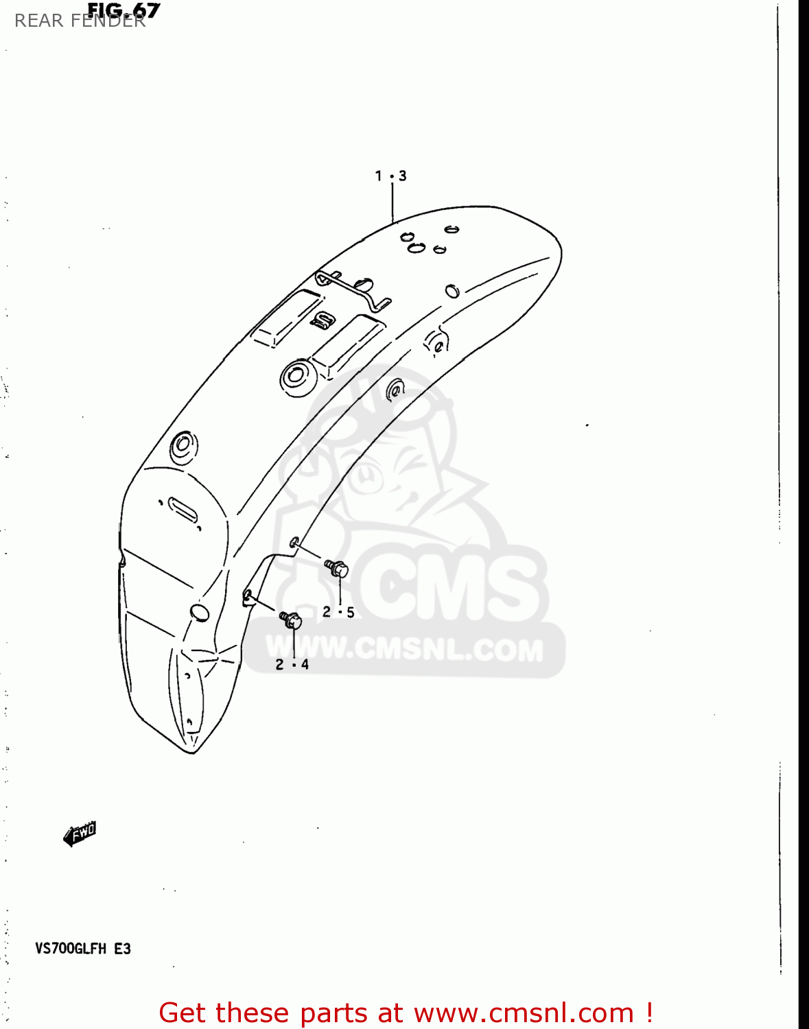 REAR FENDER VS700GLEF INTRUDER 1987 (H) USA (E03)