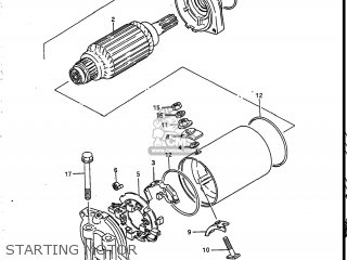 STARTING MOTOR - VS700GLEF INTRUDER 1987 (H) USA (E03)
