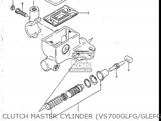 CLUTCH MASTER CYLINDER (VS700GLFG/GLEFG/GLFH/GLEFH) - VS700GLEP INTRUDER 1986 (G) USA (E03)