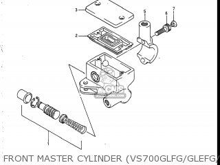 FRONT MASTER CYLINDER (VS700GLFG/GLEFG/GLFH/GLEFH) - VS700GLEP INTRUDER 1986 (G) USA (E03)