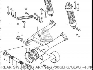 REAR SWINGING ARM (VS700GLFG/GLPG ~F.NO.115898) - VS700GLEP INTRUDER 1986 (G) USA (E03)