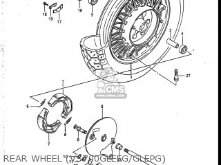 REAR WHEEL (VS700GLEFG/GLEPG) - VS700GLEP INTRUDER 1986 (G) USA (E03)