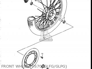 FRONT WHEEL (VS700GLFG/GLPG) - VS700GLEP INTRUDER 1987 (H) USA (E03)