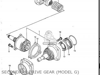 SECONDARY DRIVE GEAR (MODEL G) - VS700GLEP INTRUDER 1987 (H) USA (E03)