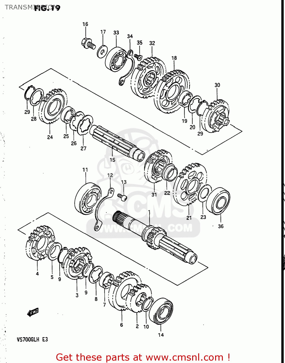 TRANSMISSION VS700GLF INTRUDER 1986 (G) USA (E03)