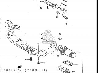 FOOTREST (MODEL H) - VS700GLF INTRUDER 1986 (G) USA (E03)