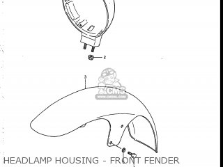 HEADLAMP HOUSING - FRONT FENDER - VS700GLF INTRUDER 1986 (G) USA (E03)