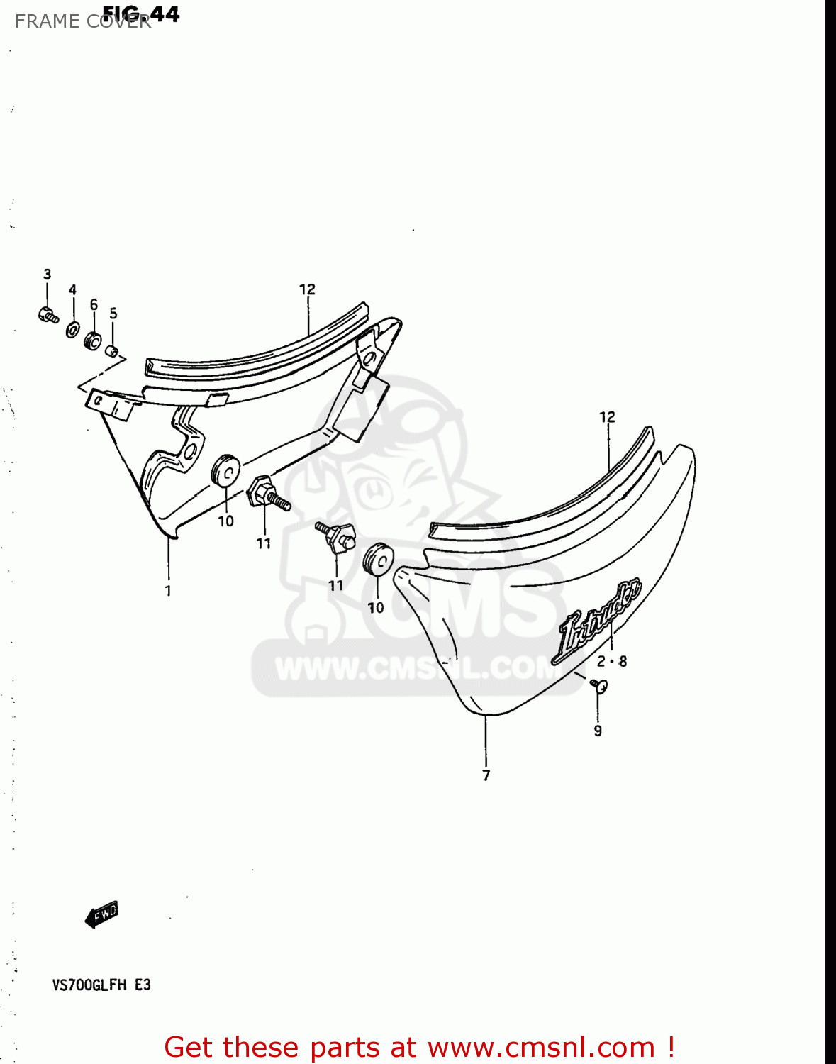 FRAME COVER VS700GLF INTRUDER 1987 (H) USA (E03)