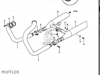 MUFFLER - VS700GLF INTRUDER 1987 (H) USA (E03)