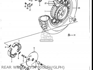 REAR WHEEL (VS700GLFH/GLPH) - VS700GLF INTRUDER 1987 (H) USA (E03)