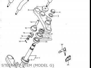 STEERING STEM (MODEL G) - VS700GLF INTRUDER 1987 (H) USA (E03)