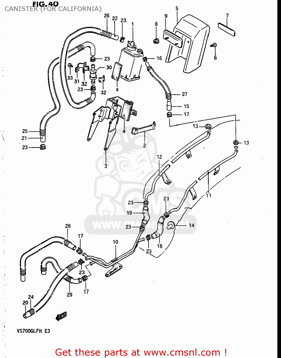 CANISTER (FOR CALIFORNIA) VS700GLP INTRUDER 1986 (G) USA (E03)