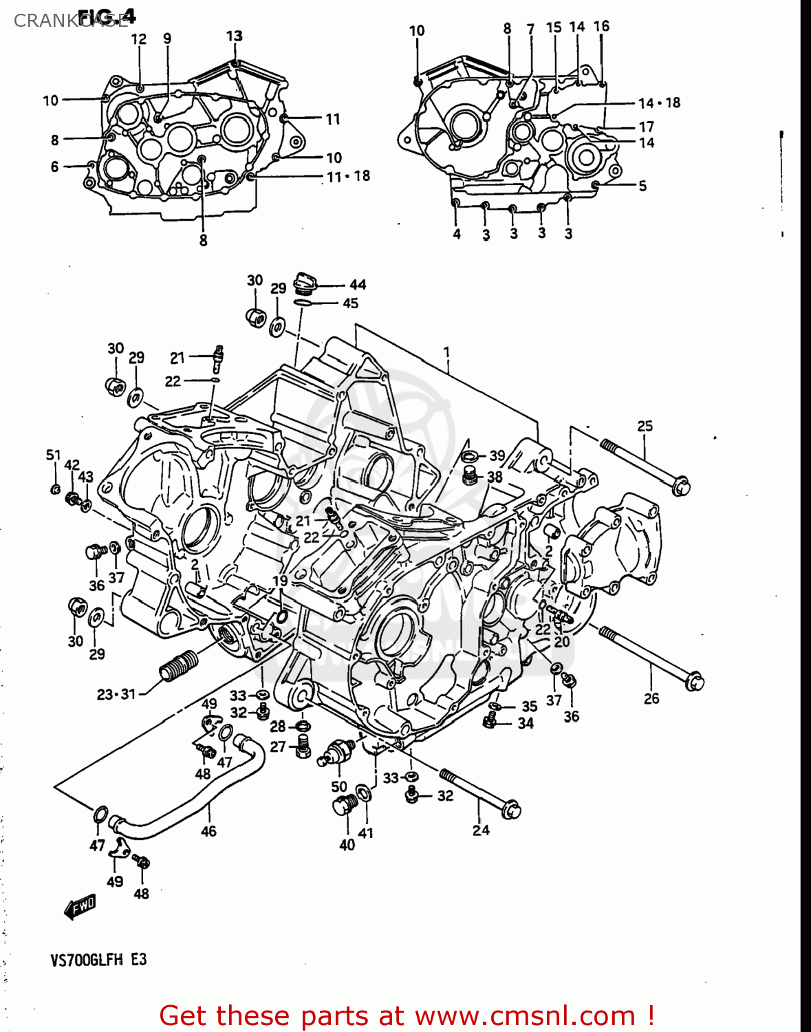 CRANKCASE VS700GLP INTRUDER 1986 (G) USA (E03)