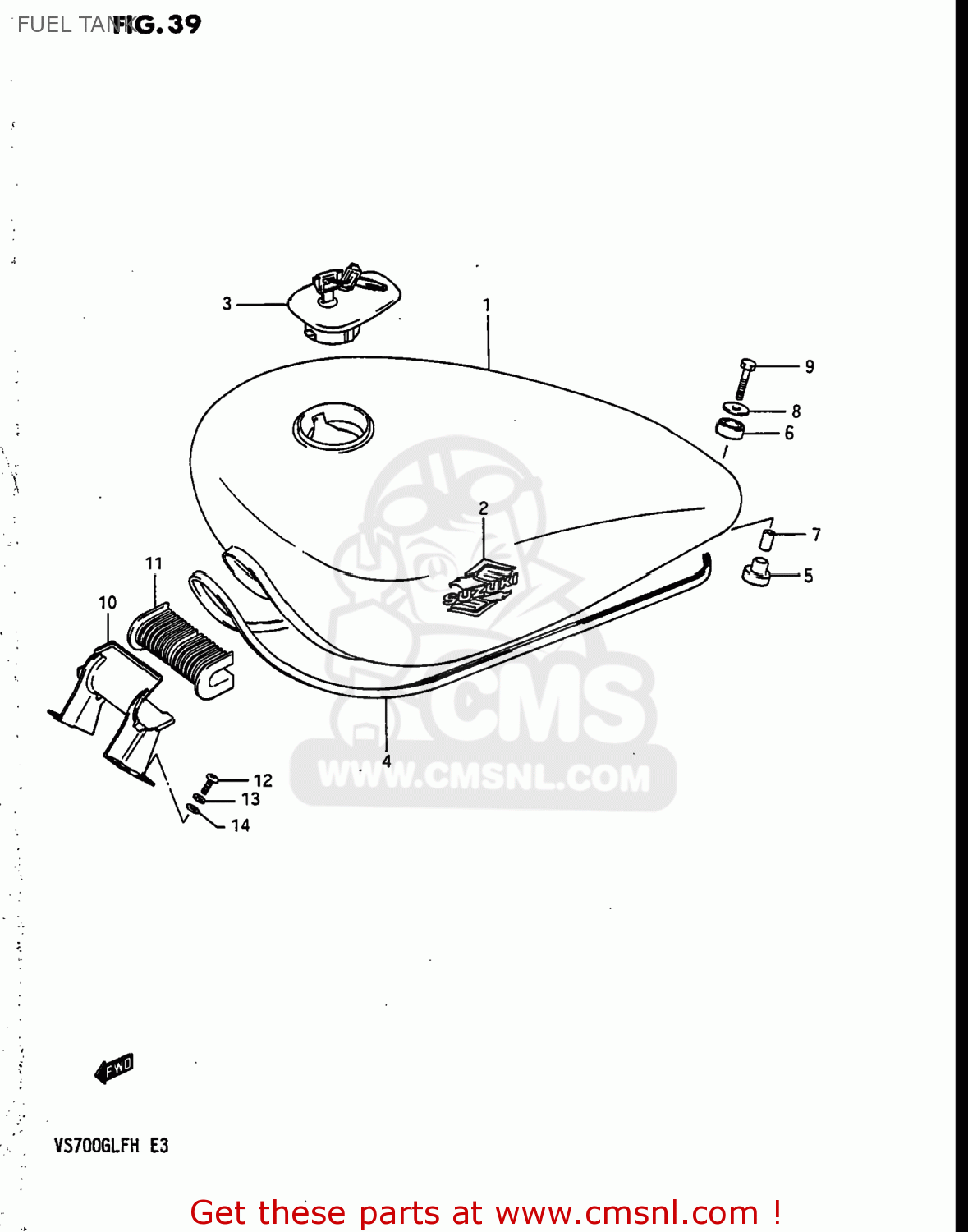 FUEL TANK VS700GLP INTRUDER 1986 (G) USA (E03)