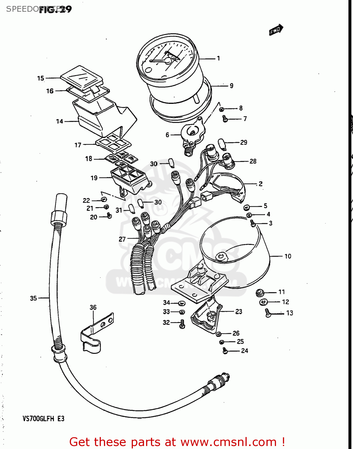 SPEEDOMETER VS700GLP INTRUDER 1986 (G) USA (E03)