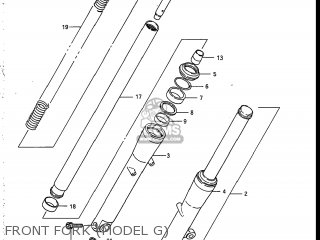 FRONT FORK (MODEL G) - VS700GLP INTRUDER 1986 (G) USA (E03)