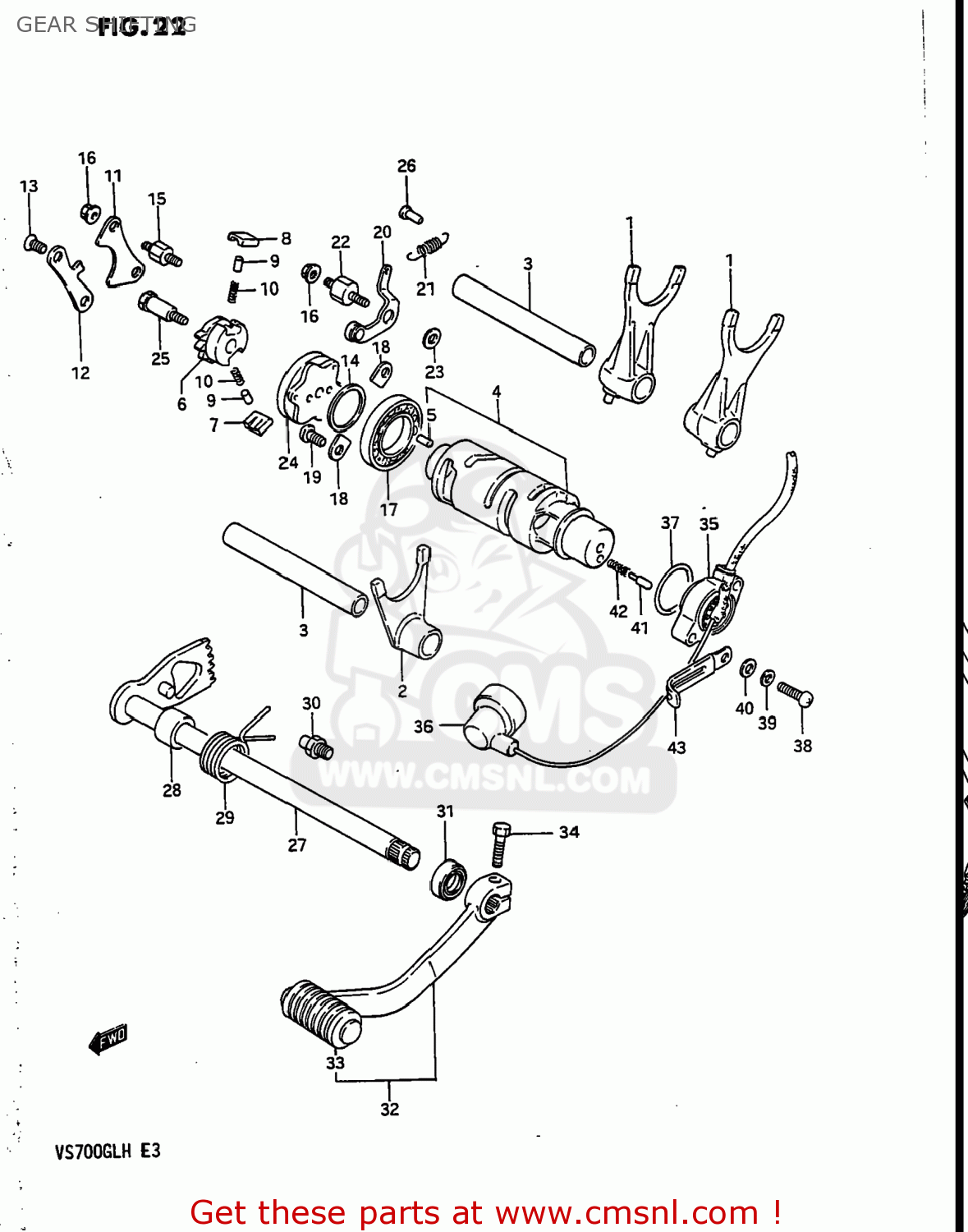 GEAR SHIFTING VS700GLP INTRUDER 1987 (H) USA (E03)