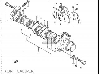 FRONT CALIPER - VS700GLP INTRUDER 1987 (H) USA (E03)