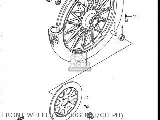 FRONT WHEEL (VS700GLEFH/GLEPH) - VS700GLP INTRUDER 1987 (H) USA (E03)