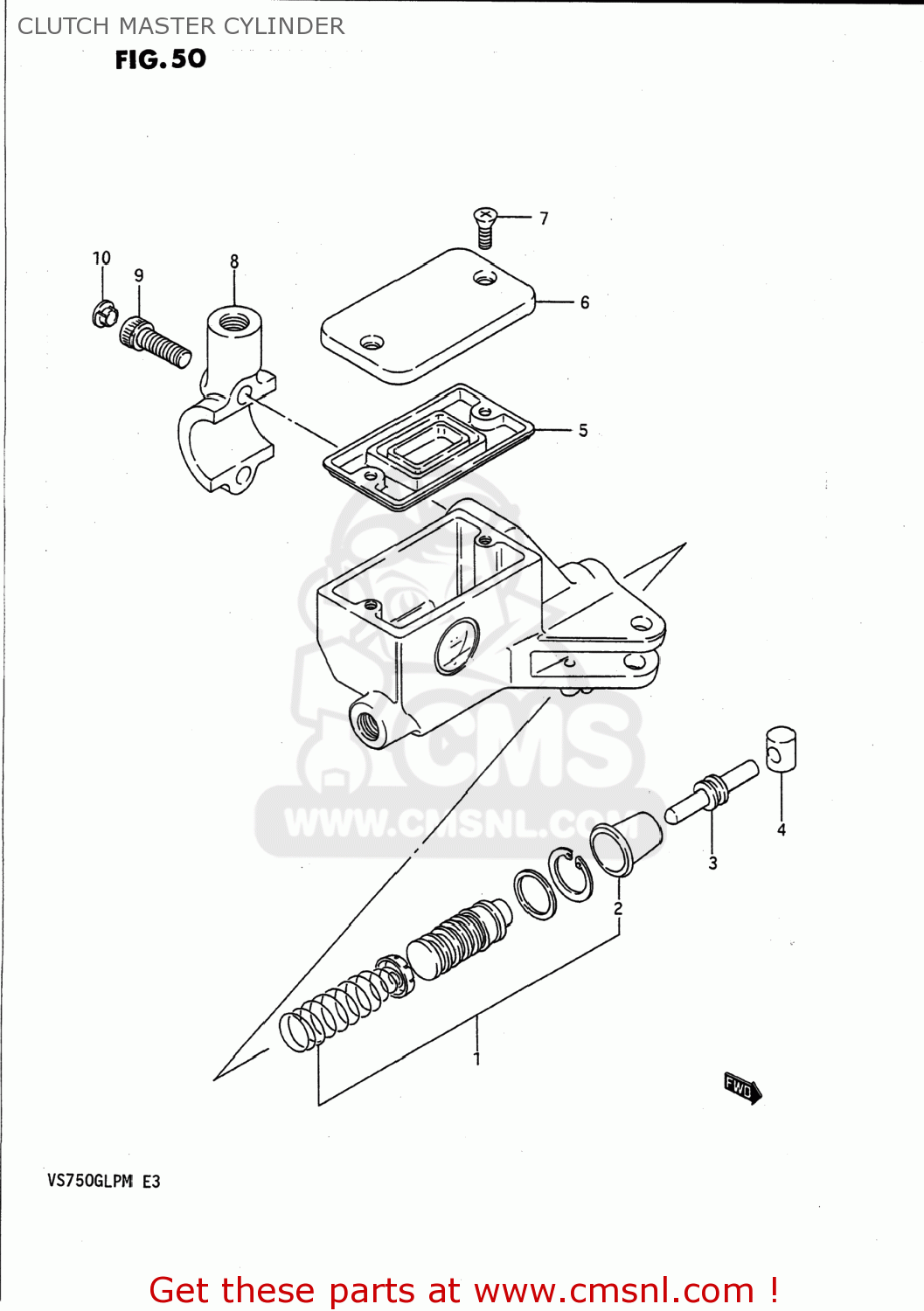 CLUTCH MASTER CYLINDER VS700GLP INTRUDER 1988 (J) USA (E03)