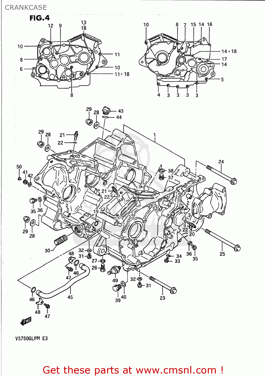 CRANKCASE VS700GLP INTRUDER 1988 (J) USA (E03)