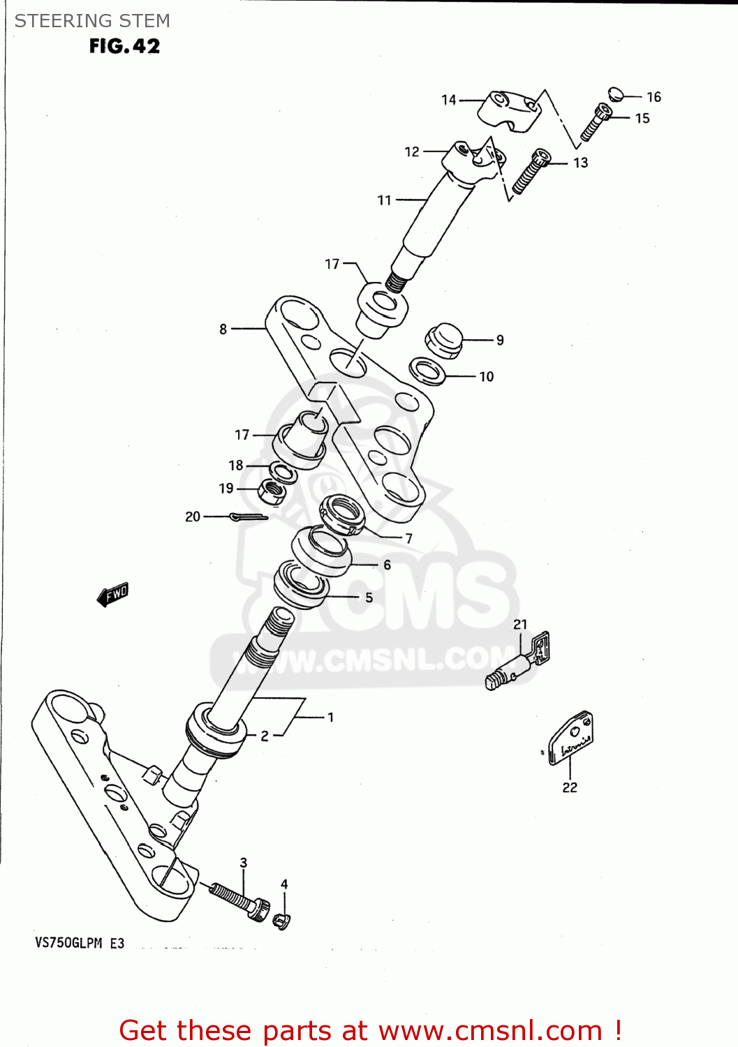 STEERING STEM VS700GLP INTRUDER 1988 (J) USA (E03)