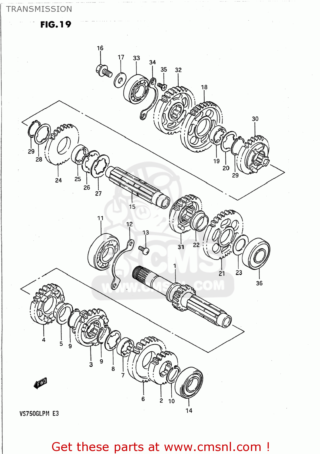 TRANSMISSION VS700GLP INTRUDER 1988 (J) USA (E03)