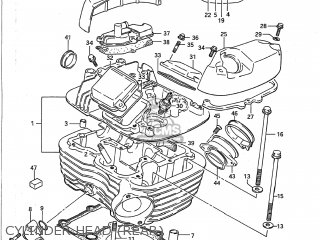 CYLINDER HEAD (REAR) - VS700GLP INTRUDER 1988 (J) USA (E03)