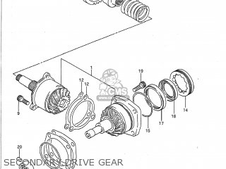 SECONDARY DRIVE GEAR - VS700GLP INTRUDER 1988 (J) USA (E03)